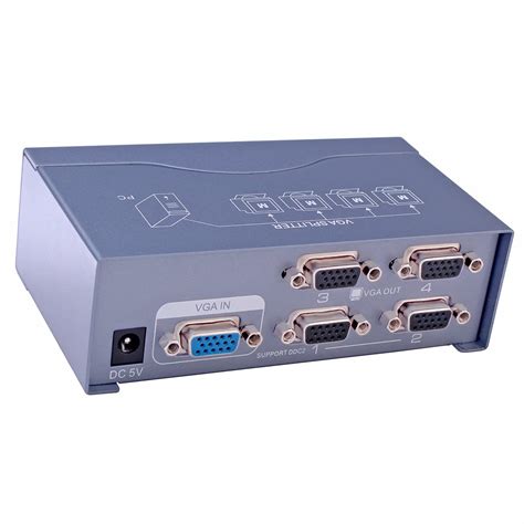 1 to 4 vga distribution box|vga splitter for pc.